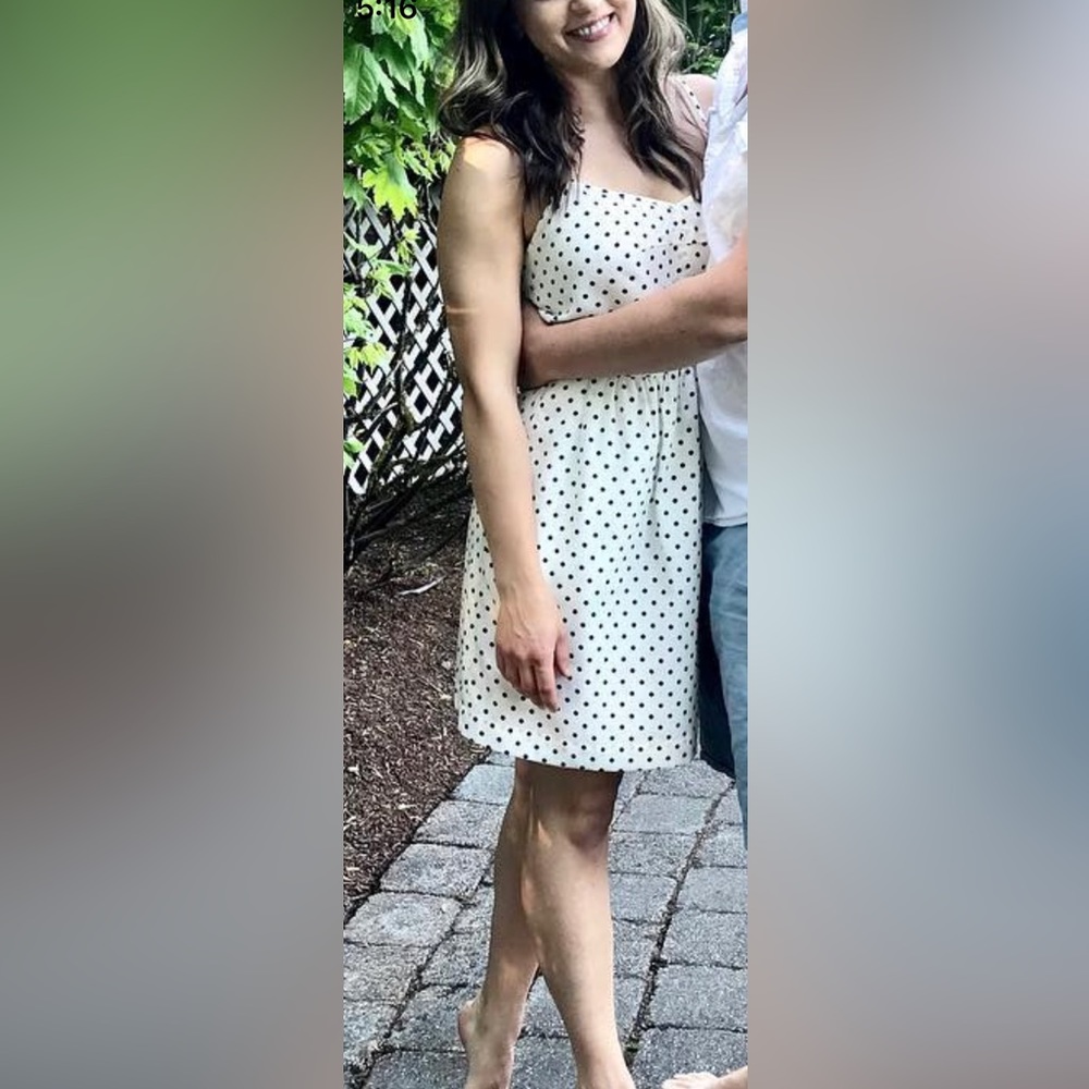 J Crew - black and white polka dot dress. Size 6.